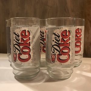 Vintage Diet Coke Glasses (Set of 5)